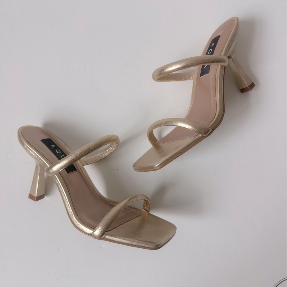 Aqua Gold Women's Kyle High Heel Slide Sandals Size 6